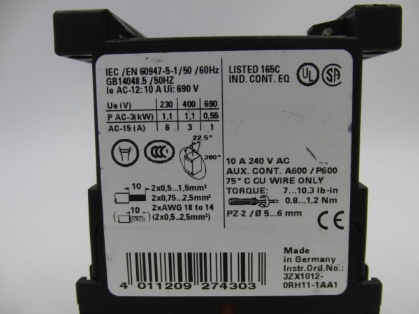 HILFSSCHÜTZ 3RH1122-1BB40